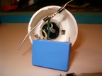 Two of the diodes are installed and one side of the capacitor is wired.